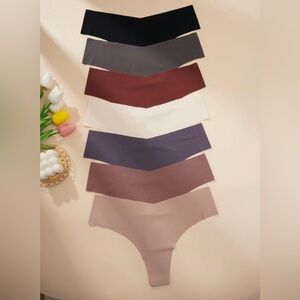 NEW | Women's Solid Thin Stretchy Thong Panties, Casual Comfy Breathable